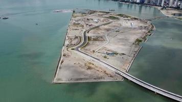 Aerial view Sri Tanjung Pinang 2 new reclamation island video