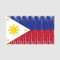 pincel de bandera de filipinas vector