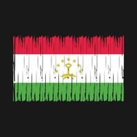 Tajikistan Flag Brush vector