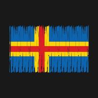 Aland Islands Flag Brush vector