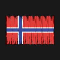 Norway Flag Brush vector