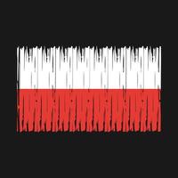 pincel de bandera de polonia vector