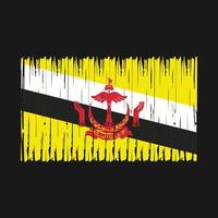 cepillo de bandera de brunei vector