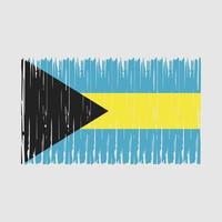 cepillo de bandera de bahamas vector