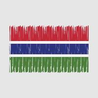 pincel de bandera de gambia vector