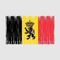 cepillo de bandera de bélgica vector