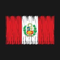 Peru Flag Brush vector