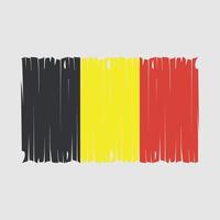 Belgium Flag Brush Vector Illustration