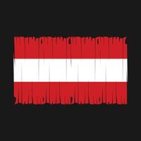 ilustración de vector de cepillo de bandera de austria