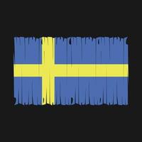 Sweden Flag Brush Vector Illustration