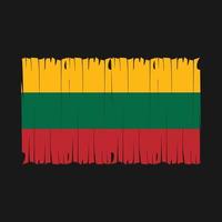 Lithuania Flag Brush Vector Illustration