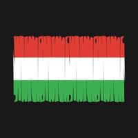 Hungary Flag Brush Vector Illustration