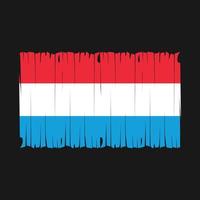 Luxembourg Flag Brush Vector Illustration