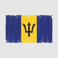 ilustración de vector de pincel de bandera de barbados