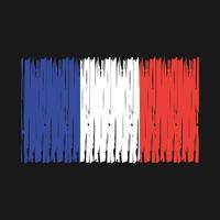 France Flag Brush vector