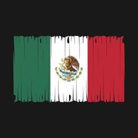 Ilustración de vector de cepillo de bandera de México