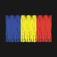 Romania Flag Brush vector