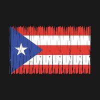 cepillo de bandera de puerto rico vector