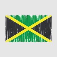 cepillo de bandera de jamaica vector