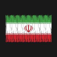 pincel de bandera de irán vector