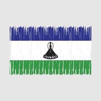 Lesotho Flag Brush vector