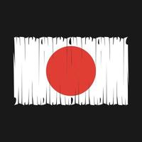Ilustración de vector de pincel de bandera de japón