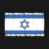 Ilustración de vector de pincel de bandera de israel