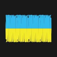 Ilustración de vector de pincel de bandera de ucrania