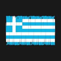 Greece Flag Brush Vector Illustration