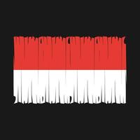 ilustración de vector de pincel de bandera de indonesia