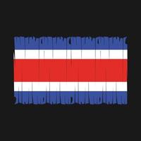 Costa Rica Flag Brush Vector Illustration