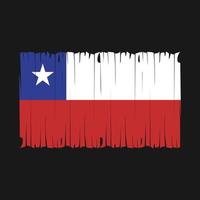 ilustración de vector de pincel de bandera de chile