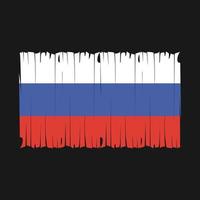 Ilustración de vector de cepillo de bandera de rusia