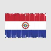 ilustración de vector de pincel de bandera de paraguay