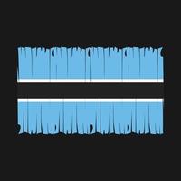 Botswana Flag Brush Vector Illustration