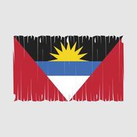 Antigua Flag Brush Vector Illustration