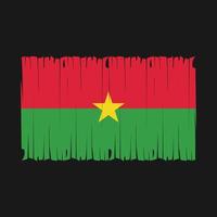 Ilustración de vector de cepillo de bandera de burkina faso