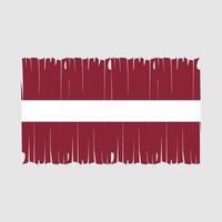 Latvia Flag Brush Vector Illustration