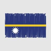 Nauru Flag Brush Vector Illustration