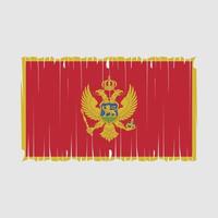 Ilustración de vector de cepillo de bandera de montenegro