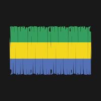 Gabon Flag Brush Vector Illustration