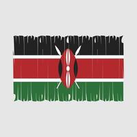 Kenya Flag Brush Vector Illustration