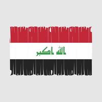 ilustración de vector de pincel de bandera de irak