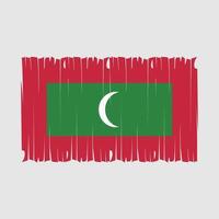 Maldives Flag Brush Vector Illustration