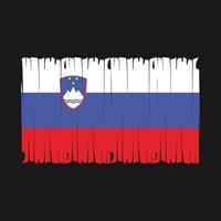 Slovenia Flag Brush Vector Illustration