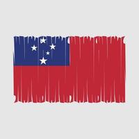 ilustración de vector de cepillo de bandera de samoa