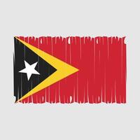 Ilustración de vector de pincel de bandera de Timor Oriental