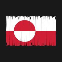Ilustración de vector de pincel de bandera de Groenlandia