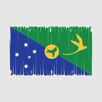 Christmas Islands Flag Brush Vector Illustration