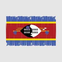 Swaziland Flag Brush Vector Illustration